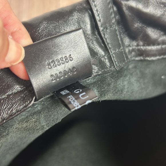 Perfect condition Gucci Logo Print calfskin Leather Drawstring Backpack - Picture 12 of 15